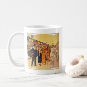 Vintages Werbeplakat für den Londoner Untergrund Kaffeetasse