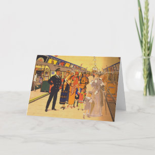 Vintages Werbeplakat für den Londoner Untergrund Karte