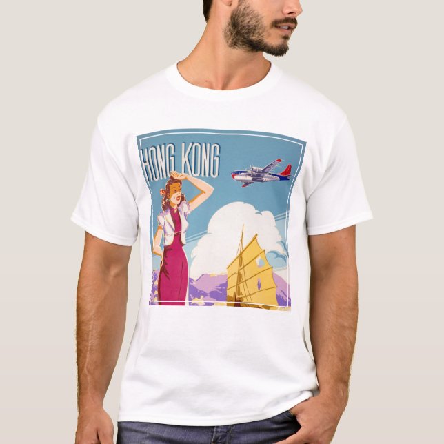 Vintages Werbeplakat für Northwest Airlines T-Shirt (Vorderseite)