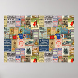 Vintages Werbeplakat oder für Decoupage Poster