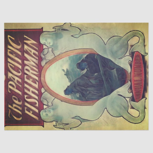 Vintages Werbezettel Seidenpapier (Vorderseite)