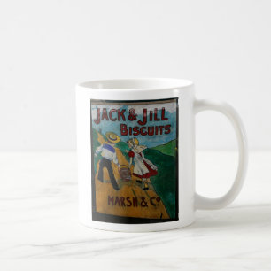 Vintages Werbungsplakat der Jack-und Jill-Kekse Tasse