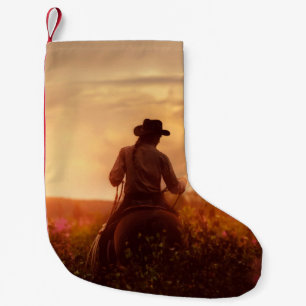 Vintages Western Cowboy-Portrait Kleiner Weihnachtsstrumpf
