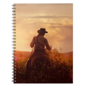 Vintages Western Cowboy-Portrait Notizblock