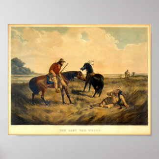 Vintages Western-Image für den letzten Krieg, der  Poster