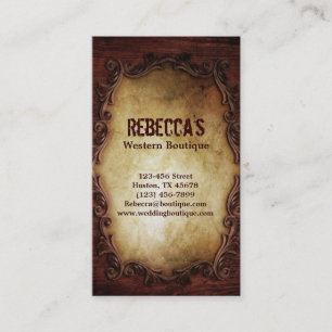 Vintages Westernland des Grunge Visitenkarte