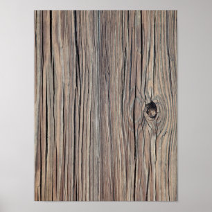 Vintages Wetterparadies - altes Holz Poster