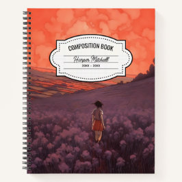 Vintages Whimsical Scenery-Komposition-Notebook Notizbuch