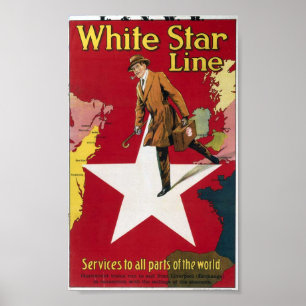 Vintages White Star Line Travel Poster