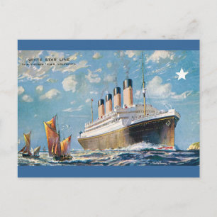 Vintages White Star Olympisches Schiff Postkarte