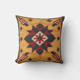 Vintages Wiederaufleben: Gelbes Kilim Kissen mit C
