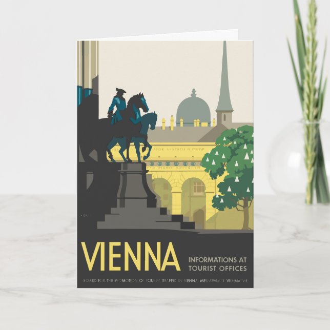 Vintages Wien - Joseph's Square Travel Post Karte (Vorderseite)
