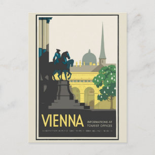 Vintages Wien - Österreich City Skyline Travel Postkarte