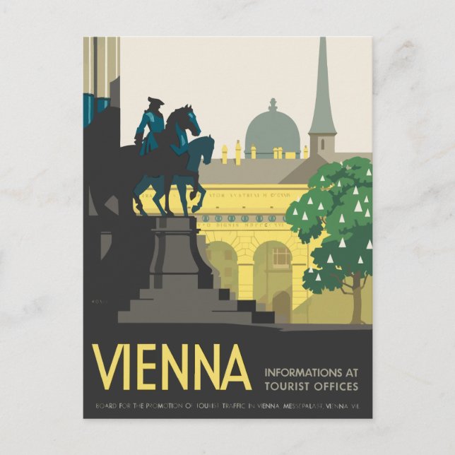 Vintages Wien-Österreich Joseph's Square Travel Postkarte (Vorderseite)
