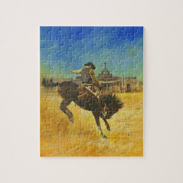 Vintages Wild West Bucking Bronco Puzzle (Vertikal)