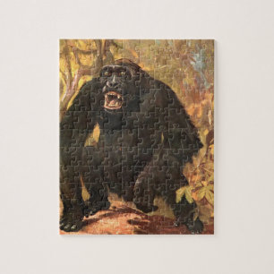 Vintages Wildtier, Gorilla oder Big Ape von CE Swa Puzzle