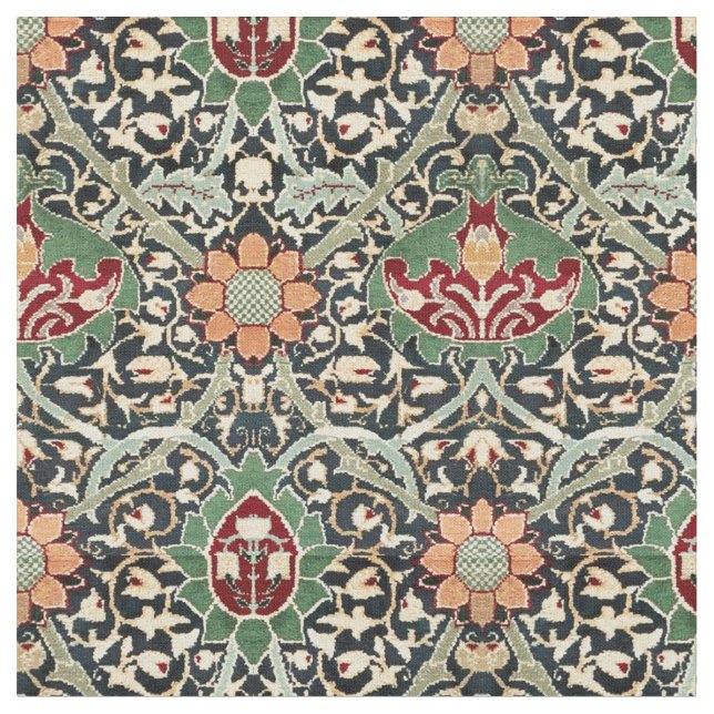 Vintages William Morris florales Druckmuster Stoff (Nahaufnahme)