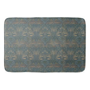 Vintages William Morris Pfau und Dragon Badematte