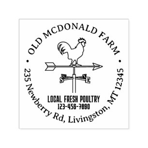 Vintages Wind Weather Vane Country Farm Logo Permastempel