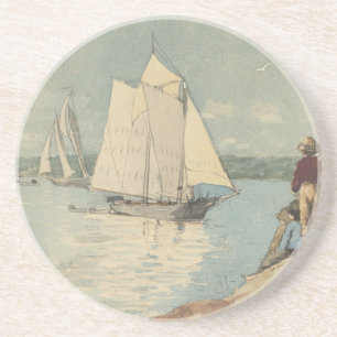 Vintages Winslow Homer Kleines Segeln Getränkeuntersetzer