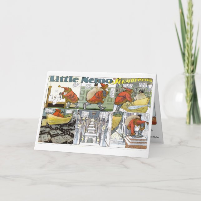 Vintages Winsor McCay Weihnachtskartendesign Feiertagskarte (Vorderseite)