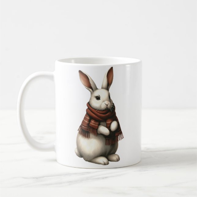 Vintages Winterhasen Kaffeetasse (Links)