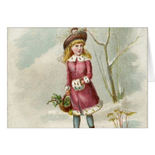 Vintages Wintermädchen