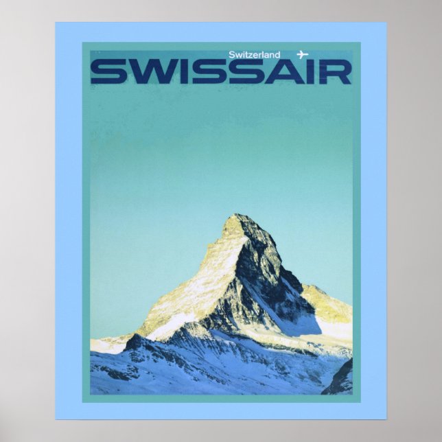 Vintages Wintersportort Poster (Vorne)