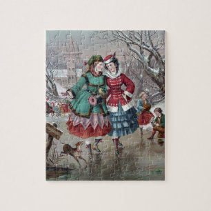 Vintages Winterwetterpuzzle Puzzle
