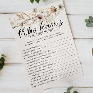 Vintages winziges Blumenspiel, das Braut am besten Flyer