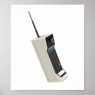 Vintages Wireless-Mobiltelefon Poster