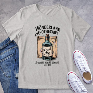 Vintages Wonderland Apothecary Logo Booklet T-Shir Tri-Blend Shirt