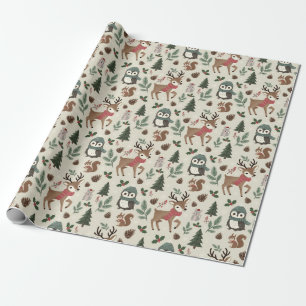 Vintages Woodland Baby Deodsy Wrapping Paper Geschenkpapier