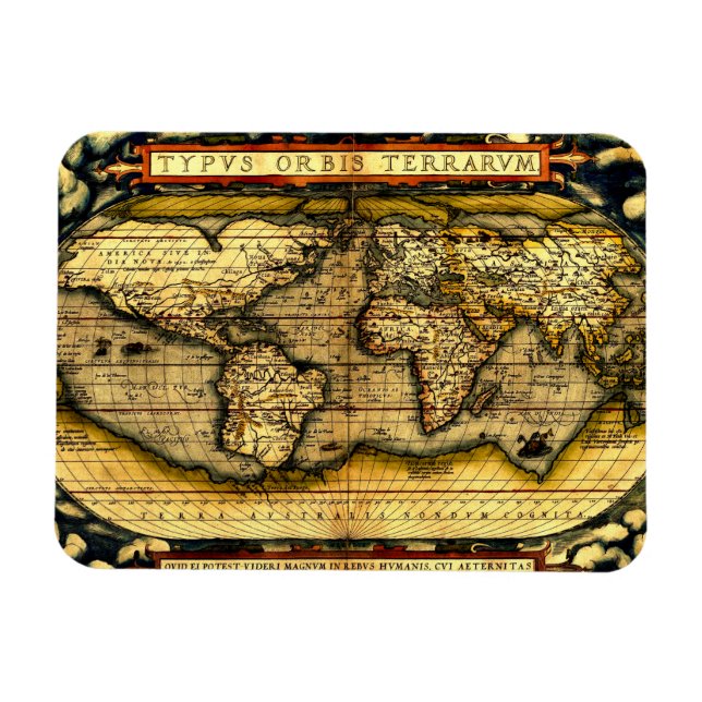 Vintages World Map Magnet (Horizontal)