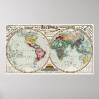 Vintages World Map Poster
