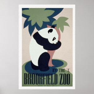 Vintages WPA Brookfield Zoo Panda Poster