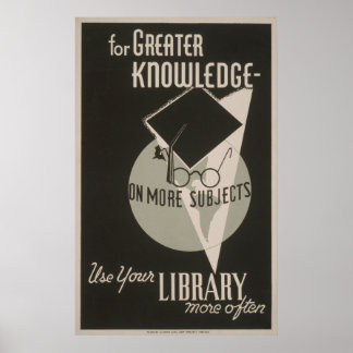 Vintages WPA-Poster für die erweiterte Wissensbibl Poster