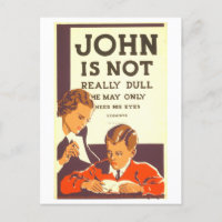 Vintages WPA-Poster "John is not real dull"