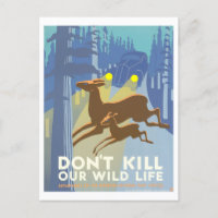 Vintages WPA-Poster: "Tötet unser Wildes Leben nic