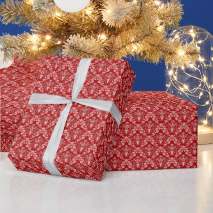 Vintages Wrapping Paper (rotes und rosafarbenes Da Geschenkpapier