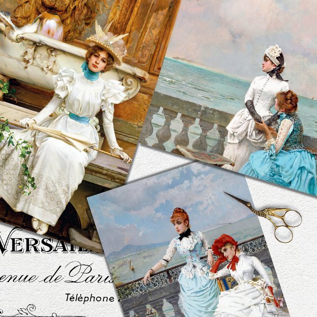 Vintages Wrapping-Papier für Frauen Geschenkpapier Set (Von Creator hochgeladen)