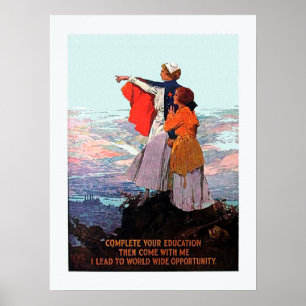 Vintages WW1-Studentenrekrutierung Poster