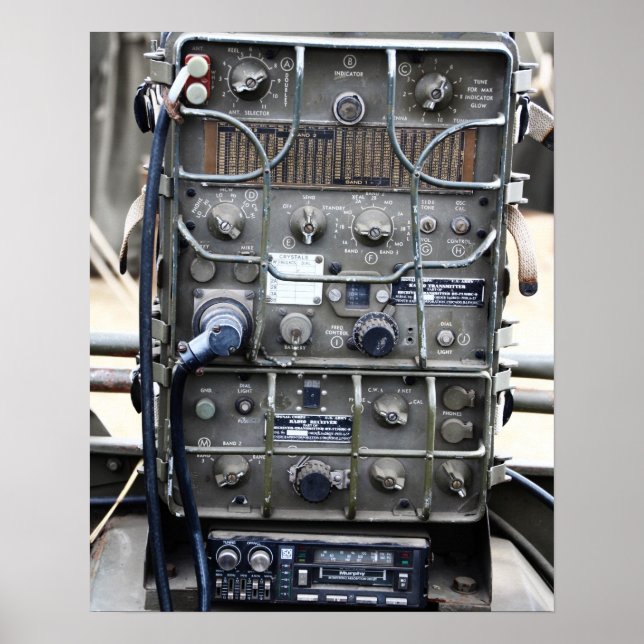 Vintages WW2 Militärradio Poster (Vorne)