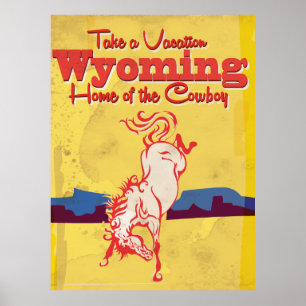 Vintages Wyoming Travel Poster