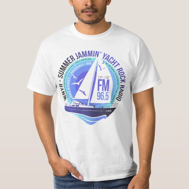 Vintages Yacht Rock Radio Music Design T-Shirt (Vorderseite)