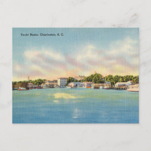 Vintages Yachtbecken, Charleston, South Carolina Postkarte