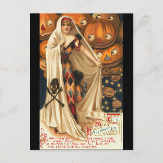 Vintages ZauberHalloween Postkarte