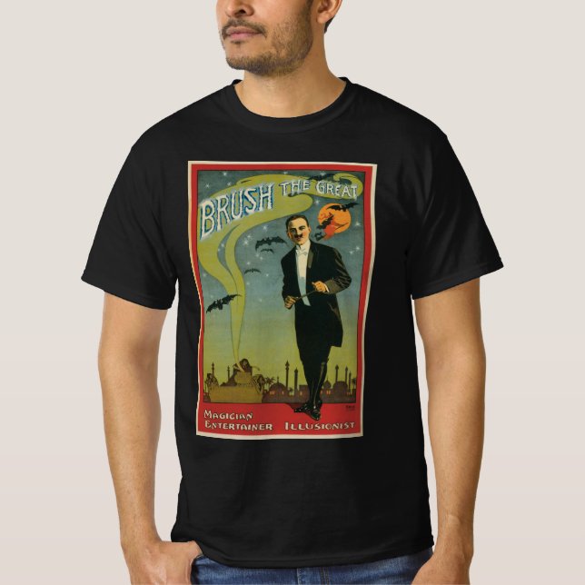 Vintages Zauberposter, das den Großen Zauberkünstl T-Shirt (Vorderseite)