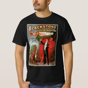Vintages Zauberposter, Großer Schwarzsteinmagier T-Shirt