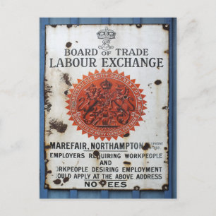 VINTAGES ZEICHEN POSTKARTE